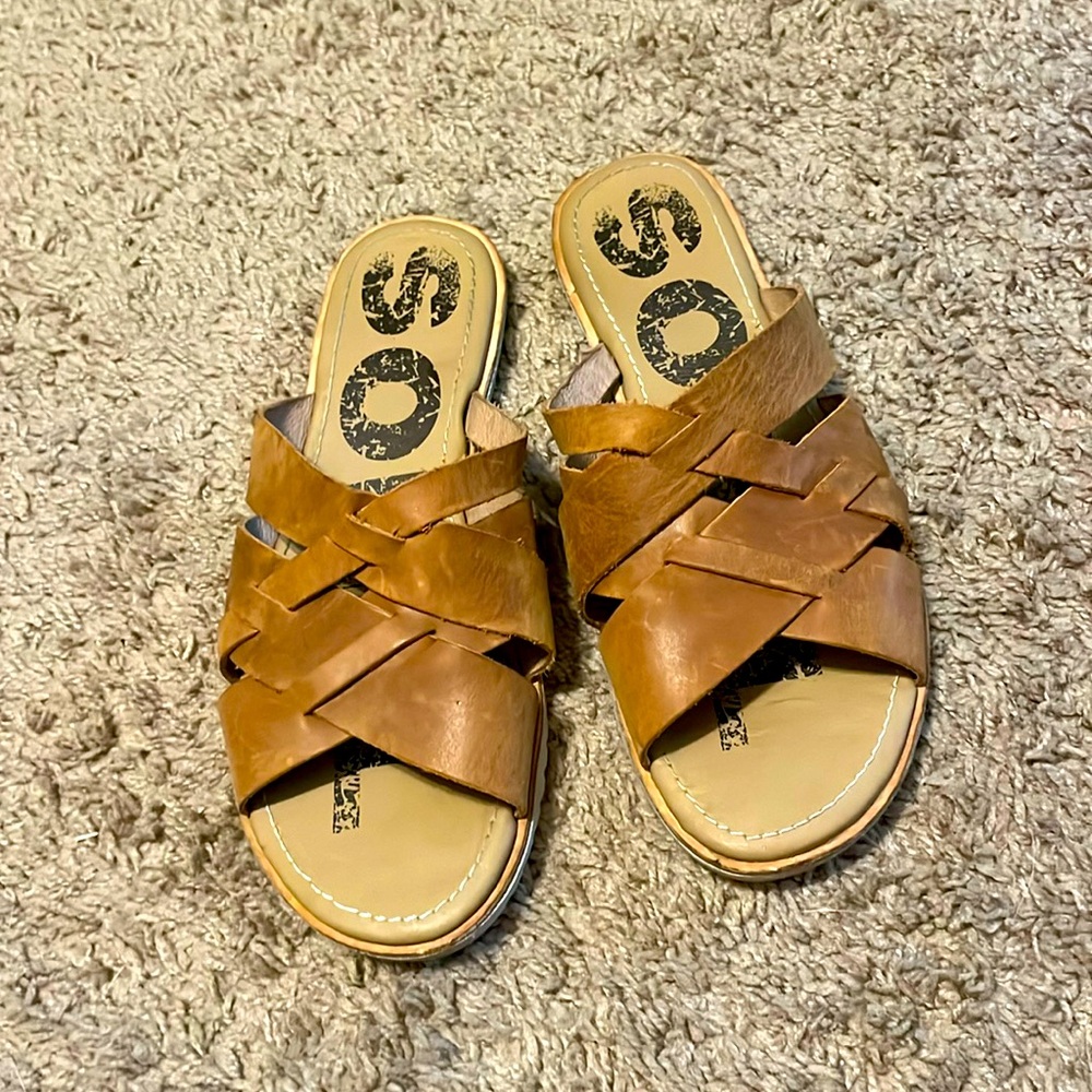 SOREL LEATHER SANDALS